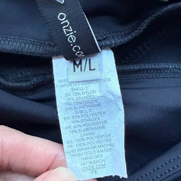 NWT Onzie Shaper Leggings Black Mesh Panel Size M/L - Picture 7 of 9